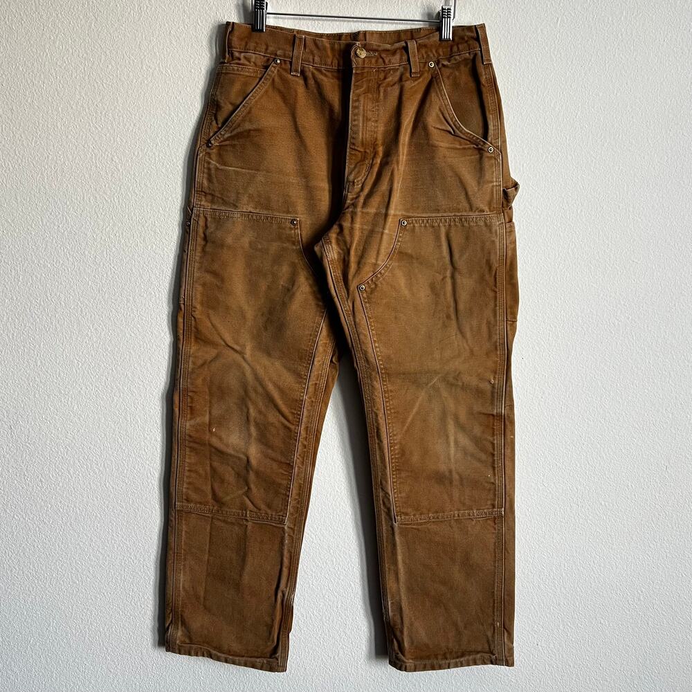 Carhartt B01 BRN brown double knee work wear carpenter pants